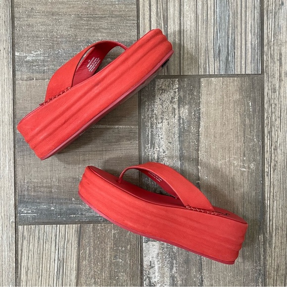 Free People Red Platform Sandals - Picture 5 of 10